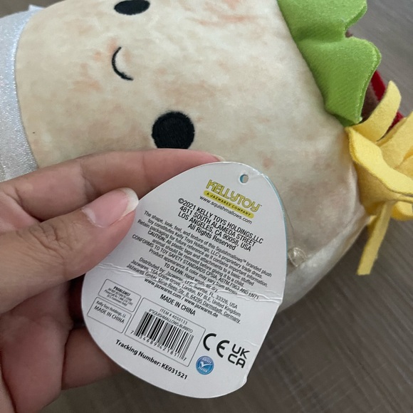 NWT Squishmallow Bernardo the Burrito Plush KellyToy 8" Stuffed Toy - Picture 3 of 5